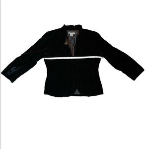 Anne Taylor black velvet blazer size 4P